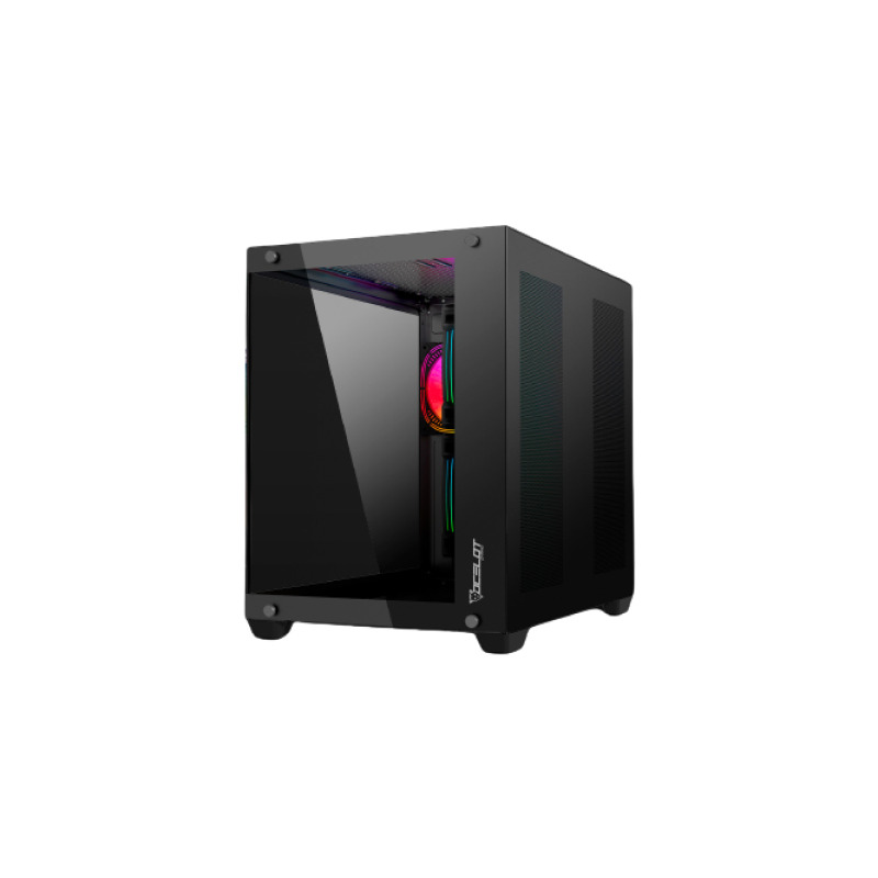 GABINETE OCELOT GAMING A-CUBE 1 / MID TOWER / ATX, M-ATX, ITX / PANEL LATERAL Y FRONTAL DE CRISTAL TEMPLADO / INCLUYE 3 VENTILADORES / ENFRIAMIENTO LIQUIDO HASTA 360MM / GPU HASTA 410MM / COLOR NEGRO image 3